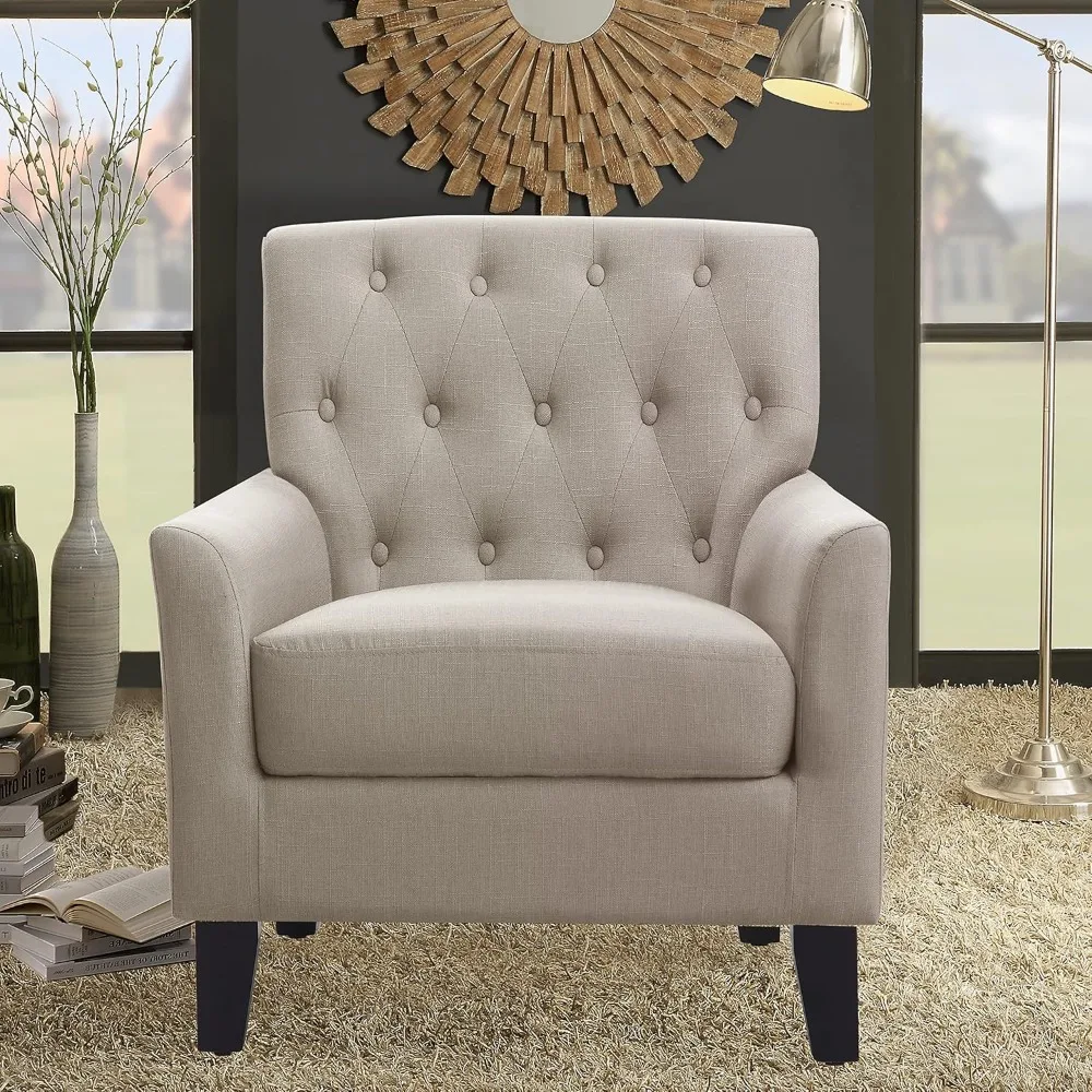 Brayle Rosevara Furniture Reading Small Arm Living Room Comfy Accent Bedroom Chairs, Office, Standard, Arm Rest|Tufted