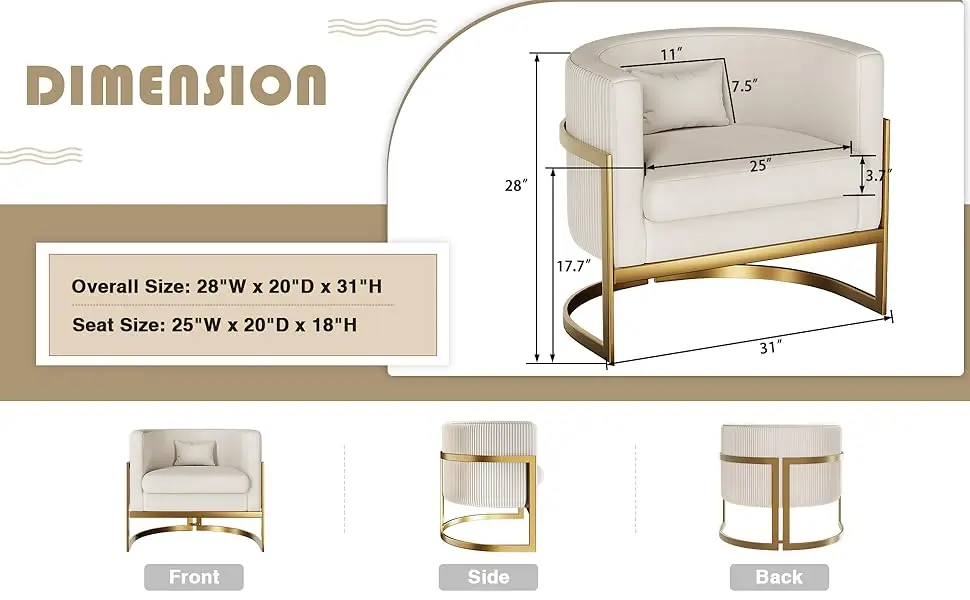 wide arm chair