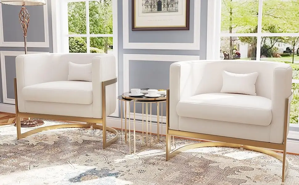 velvet chairs set of 2
