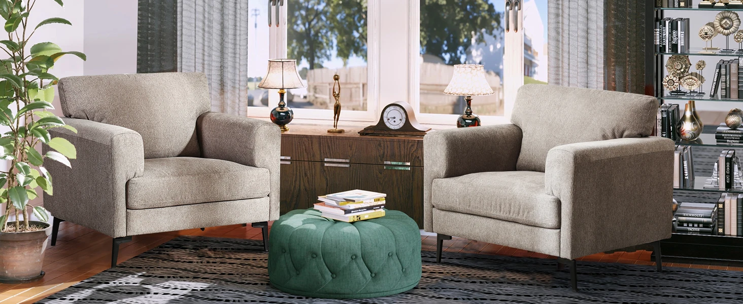 light brown accent chairs